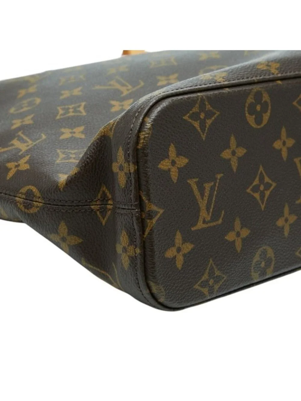 Louis Vuitton Monogram Luco Tote Shoulder Bag Brown Leather